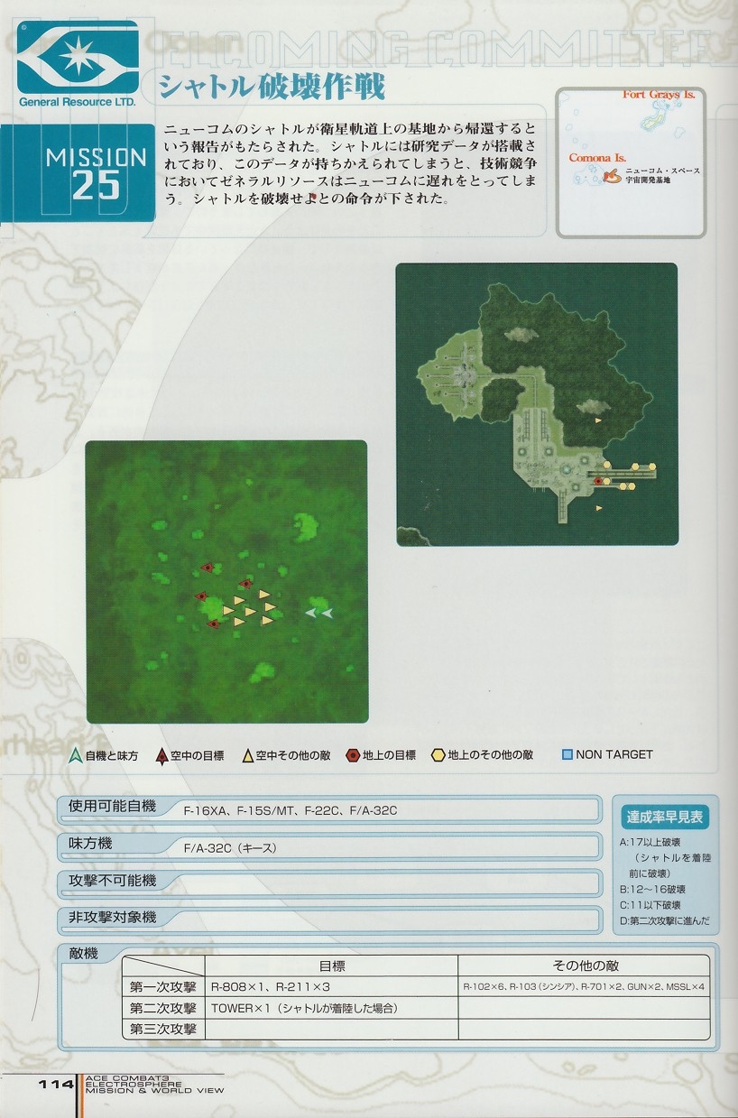 ACE Combat 3: Electrosphere - Mission & World View Guide Book 113