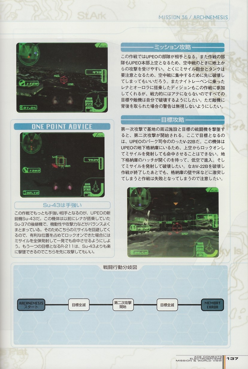 ACE Combat 3: Electrosphere - Mission & World View Guide Book 136