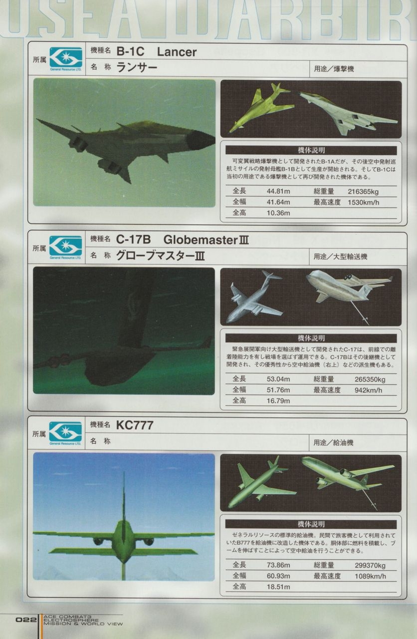 ACE Combat 3: Electrosphere - Mission & World View Guide Book 22