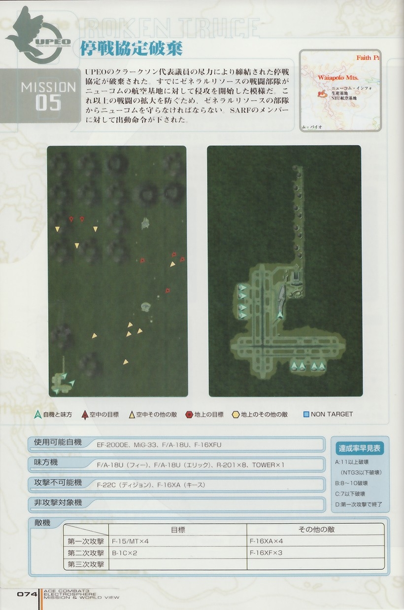 ACE Combat 3: Electrosphere - Mission & World View Guide Book 73