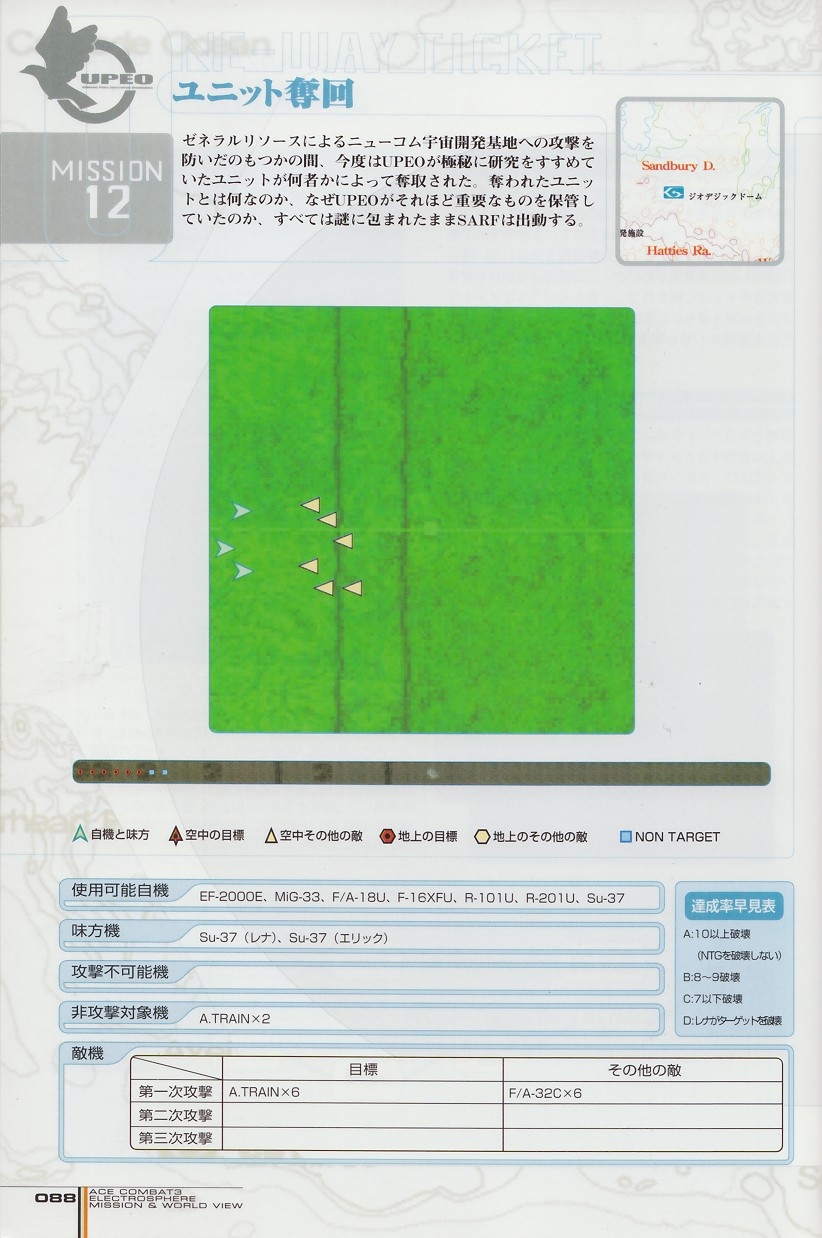 ACE Combat 3: Electrosphere - Mission & World View Guide Book 87