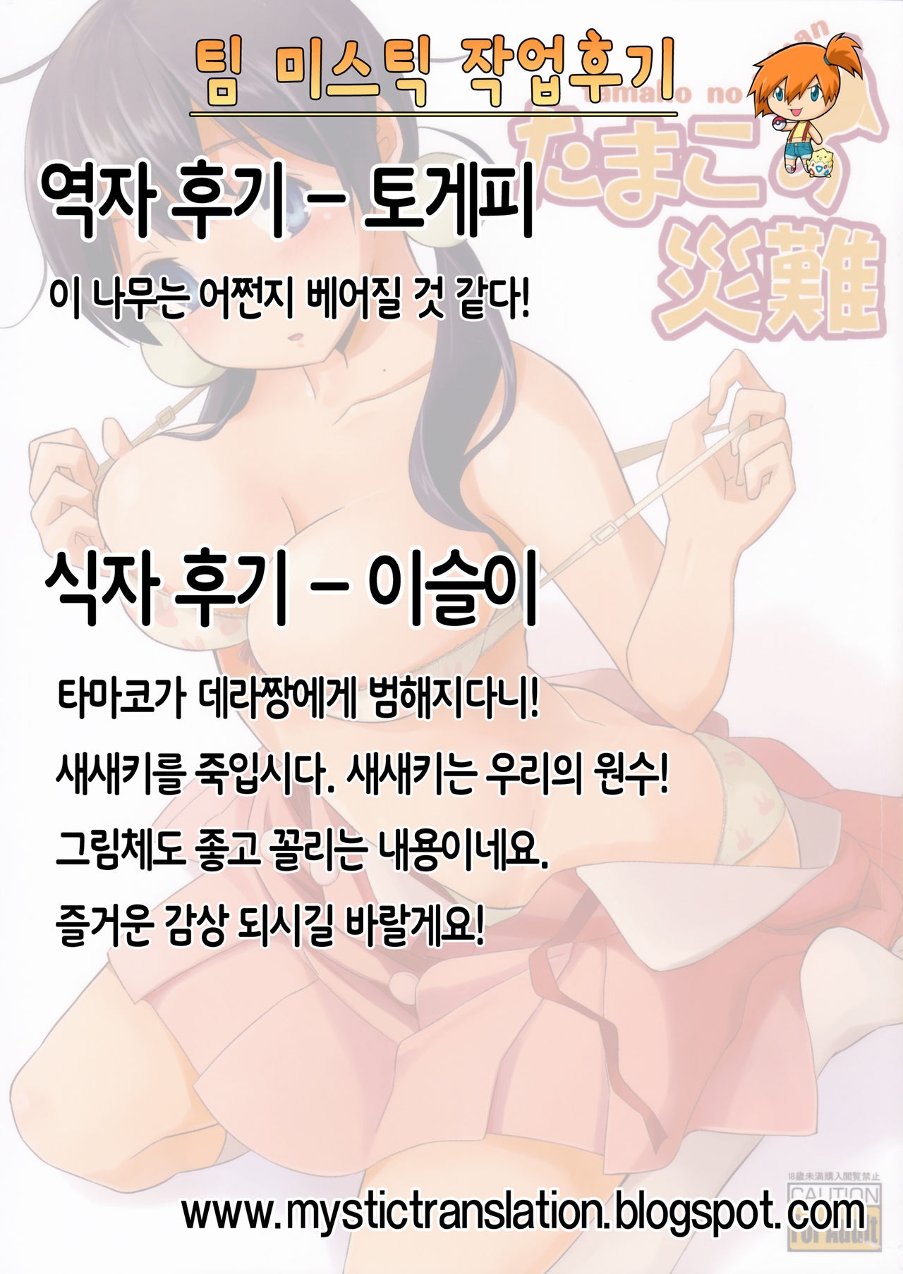 (C84) [SKlabel (Katochin)] Tamako no Sainan (Tamako Market) [Korean] [Team Mystic] 30