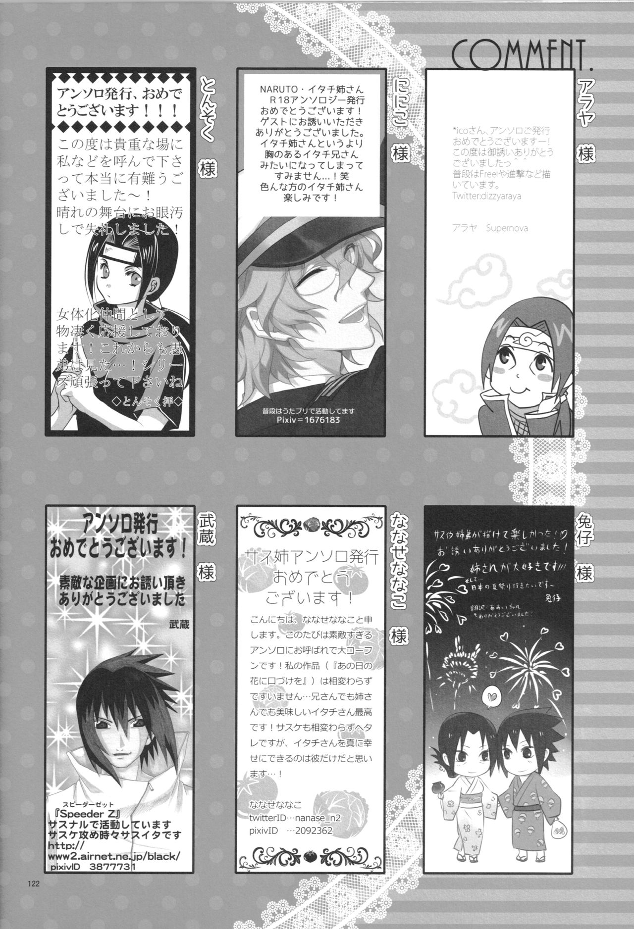 (C86) [ice*ico (Various)] Itachi Nyotai-ka Seijin Muke Anthology "Anekan" (NARUTO) 96