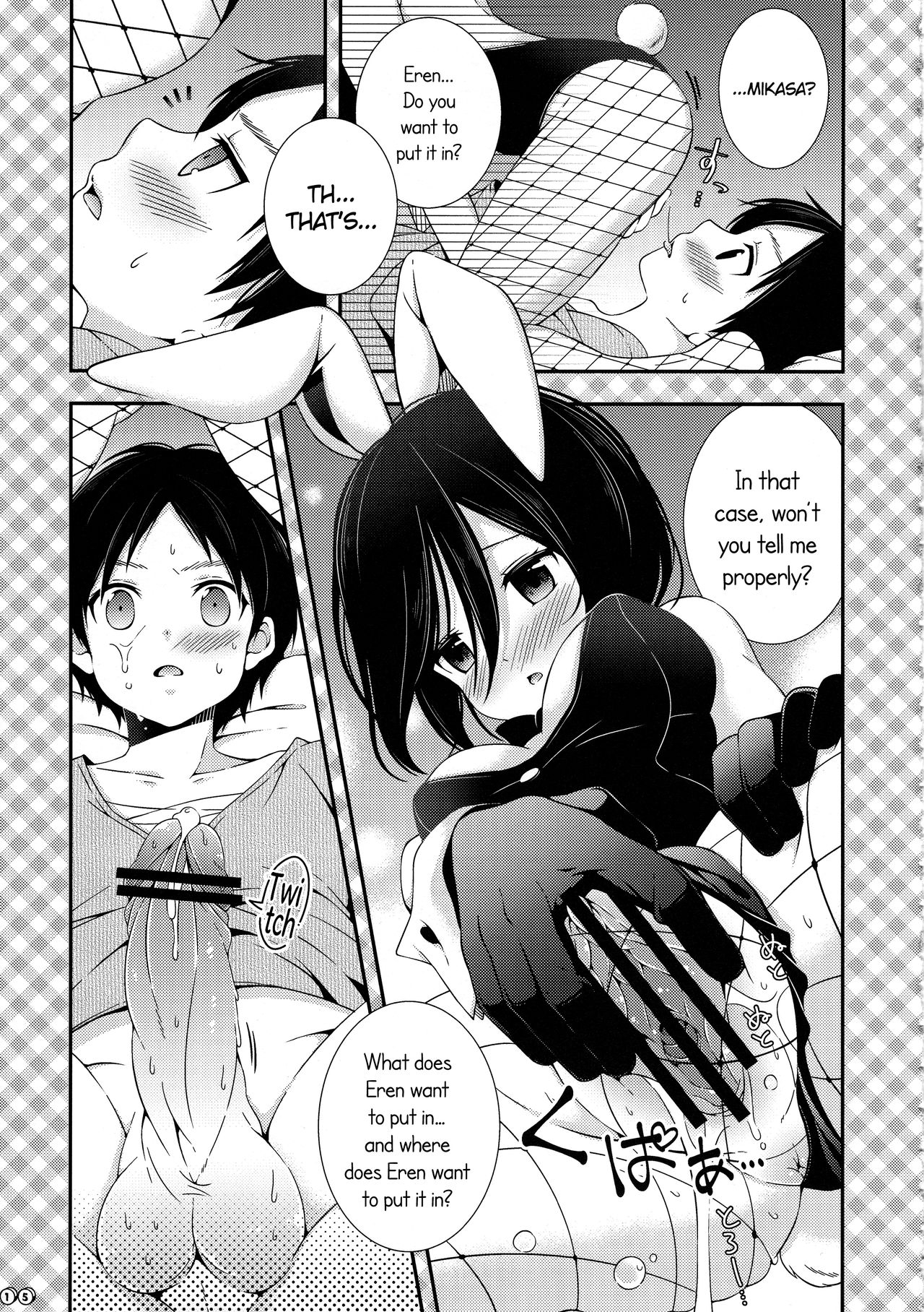 (FALL OF WALL Nagoya) [Sangatsu no Osakai (Sangatsu)] Bunny Girl no Mikasa to Eroi koto suru Hon (Shingeki no Kyojin) [English] {Crystalium} 14