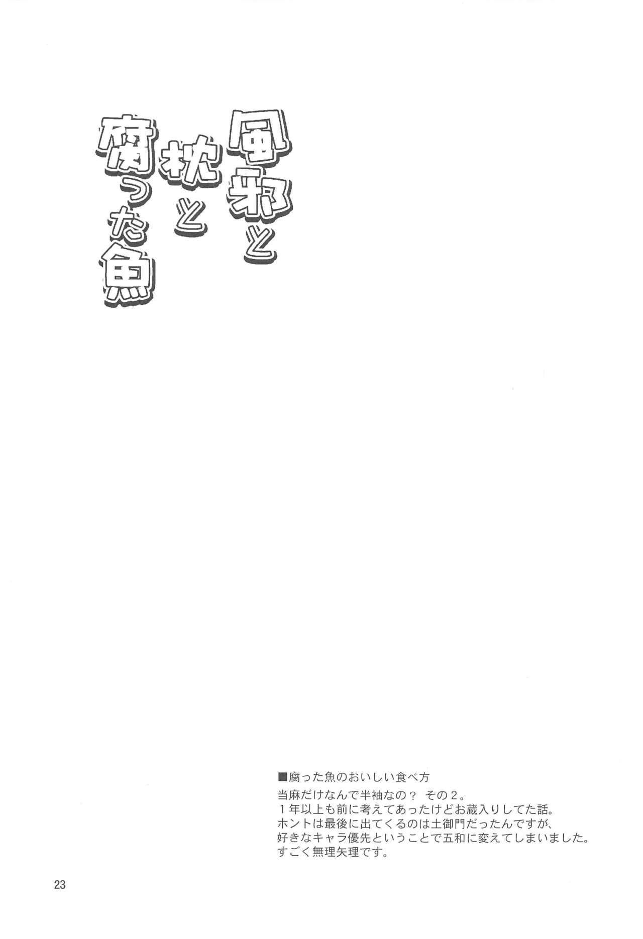 (C75) [F.M.Child (Hino Hiroma)] Kaze To Makura To Kusatta Sakana (Toaru Majutsu no Index) 21