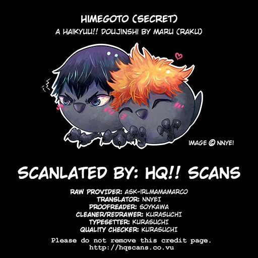 (C84) [Maru. (Raku.)] Himegoto | Secret (Haikyuu!!) [English] [HQ!! Scans] 25