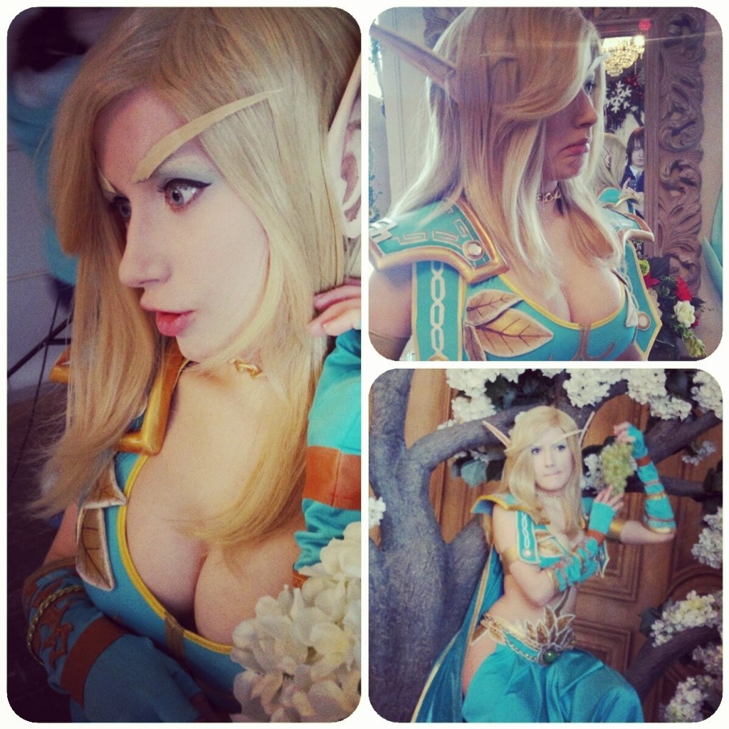 Blood Elf wearing Robes of the Guardian Saint (World of Warcraft) 11