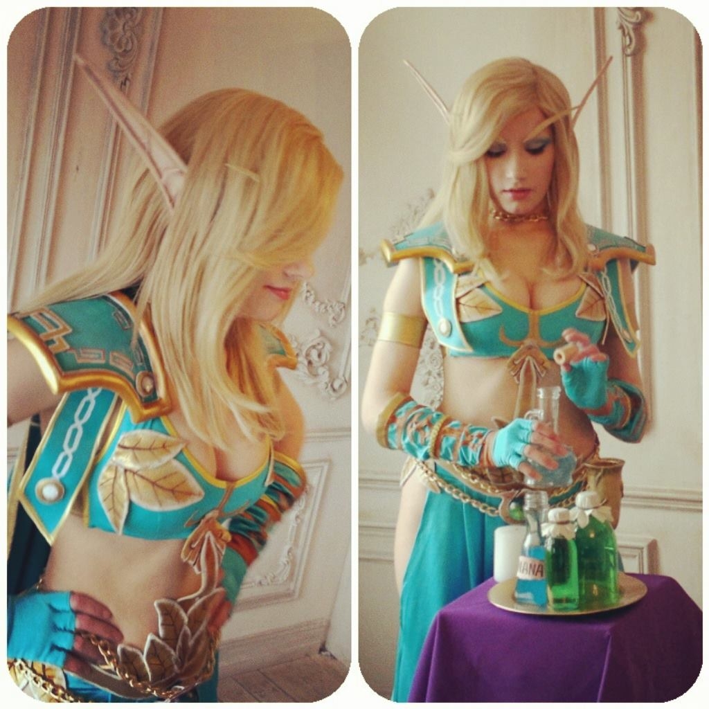 Blood Elf wearing Robes of the Guardian Saint (World of Warcraft) 12
