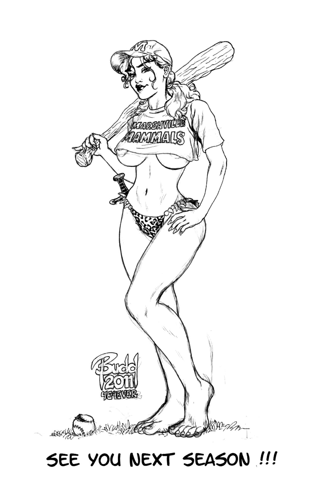 [Budd Root] Cavewoman, PU's from Budd, HeroesCon 2011 Sketchbook 25