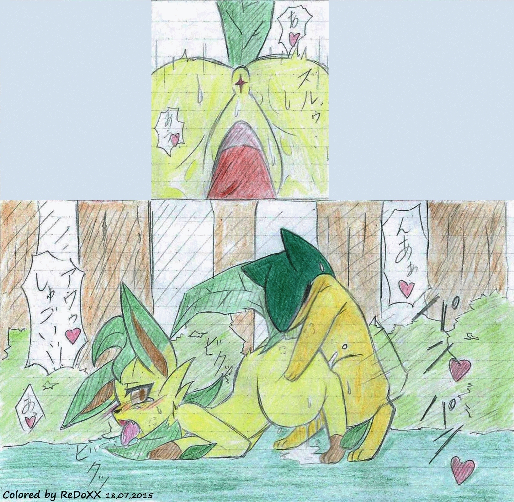 Leafeon X Quilava [Colorized by ReDoXX] 10