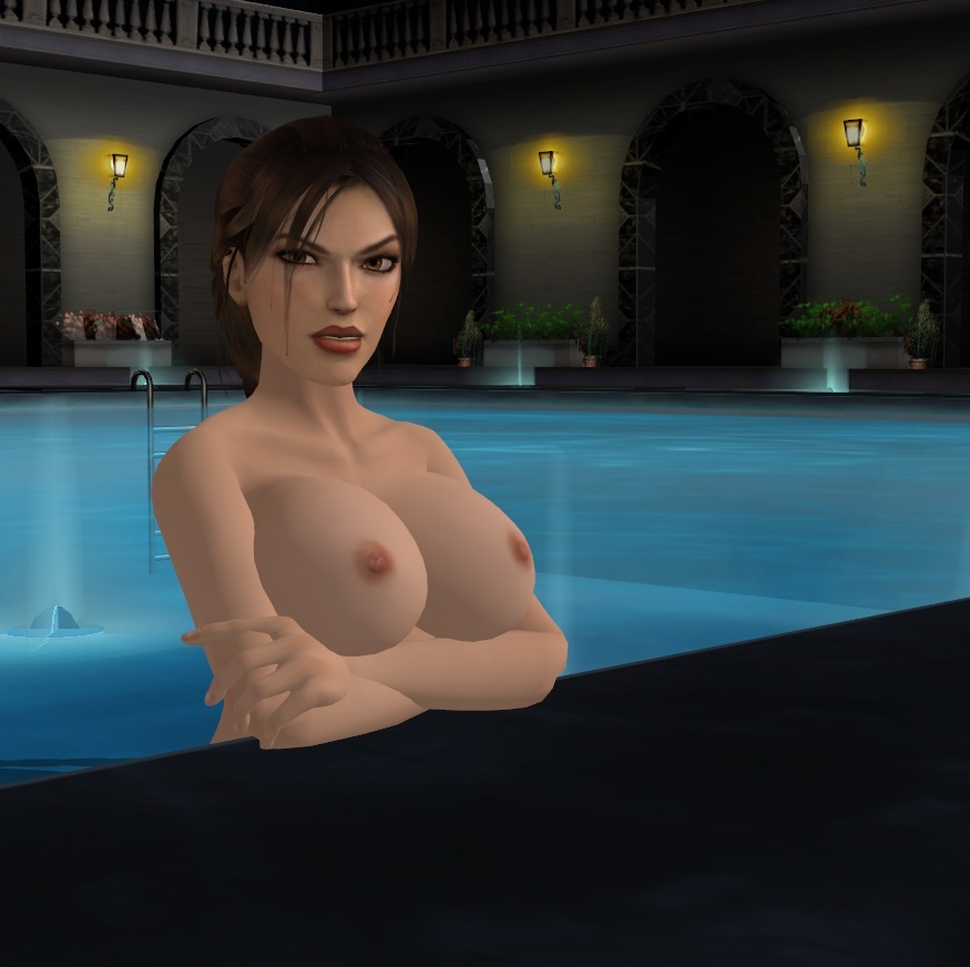 Lara Croft Shooting - the pool 1