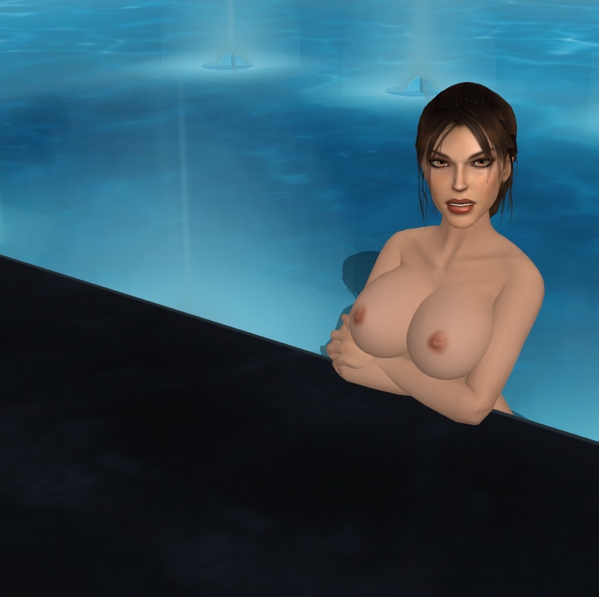 Lara Croft Shooting - the pool 2