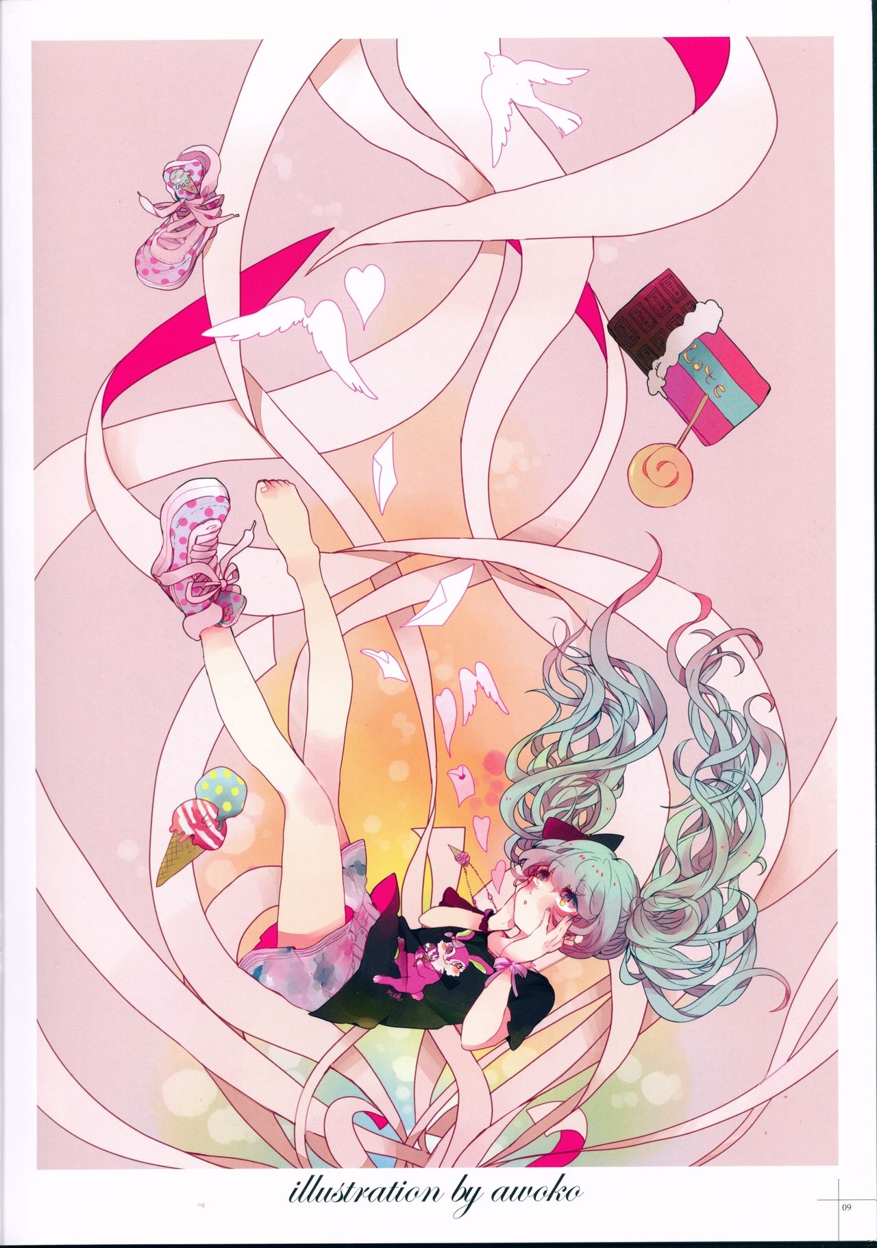 [Various] Milk Heart illustration booklet - Miku wears Milk (Vocaloid) 9