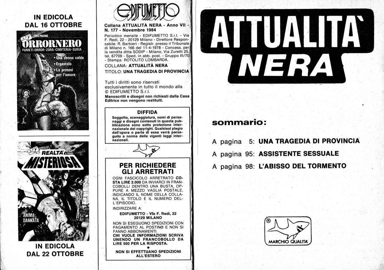 (Attualità Nera 177) Una tragedia di provincia [Italian] 1