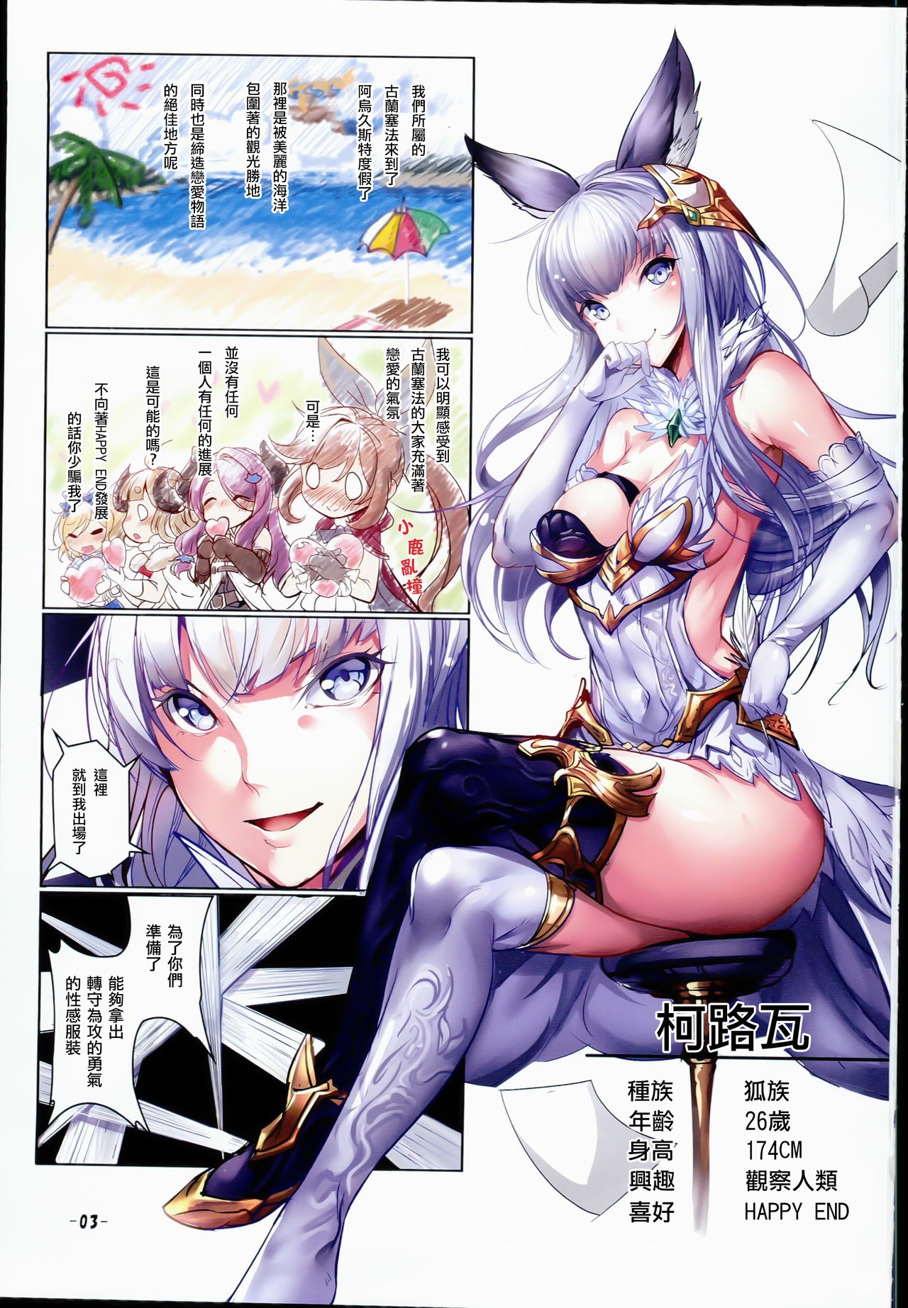 (C90) [Ikaring (Ajishio)] Korwa-san no Chissana Mizugi de H ni Hatsujousuru Kikuudan (Granblue Fantasy) [Chinese] [无毒汉化组] 1