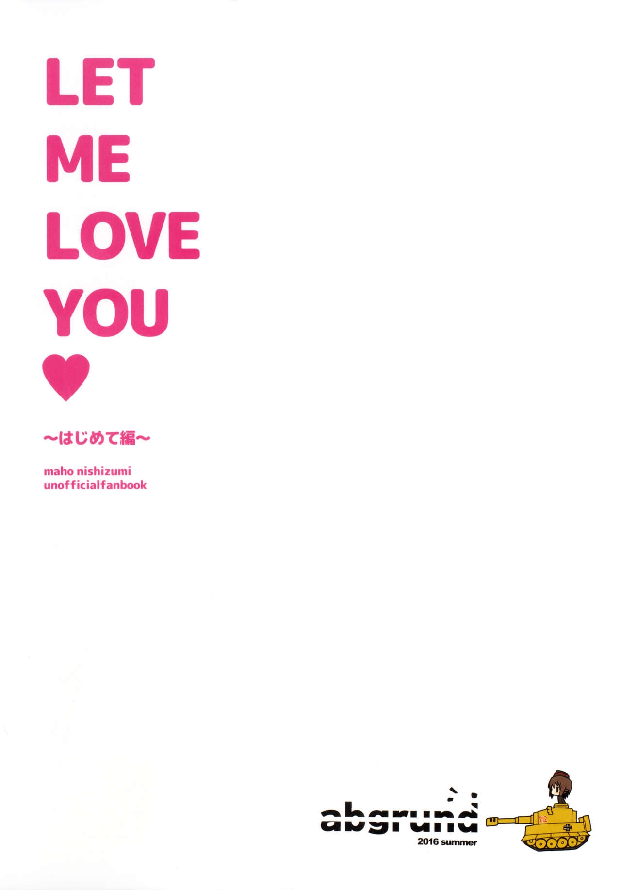 (C90) [abgrund (Saikawa Yusa)] LET ME LOVE YOU hajimete hen (Girls und Panzer) [Korean] 34