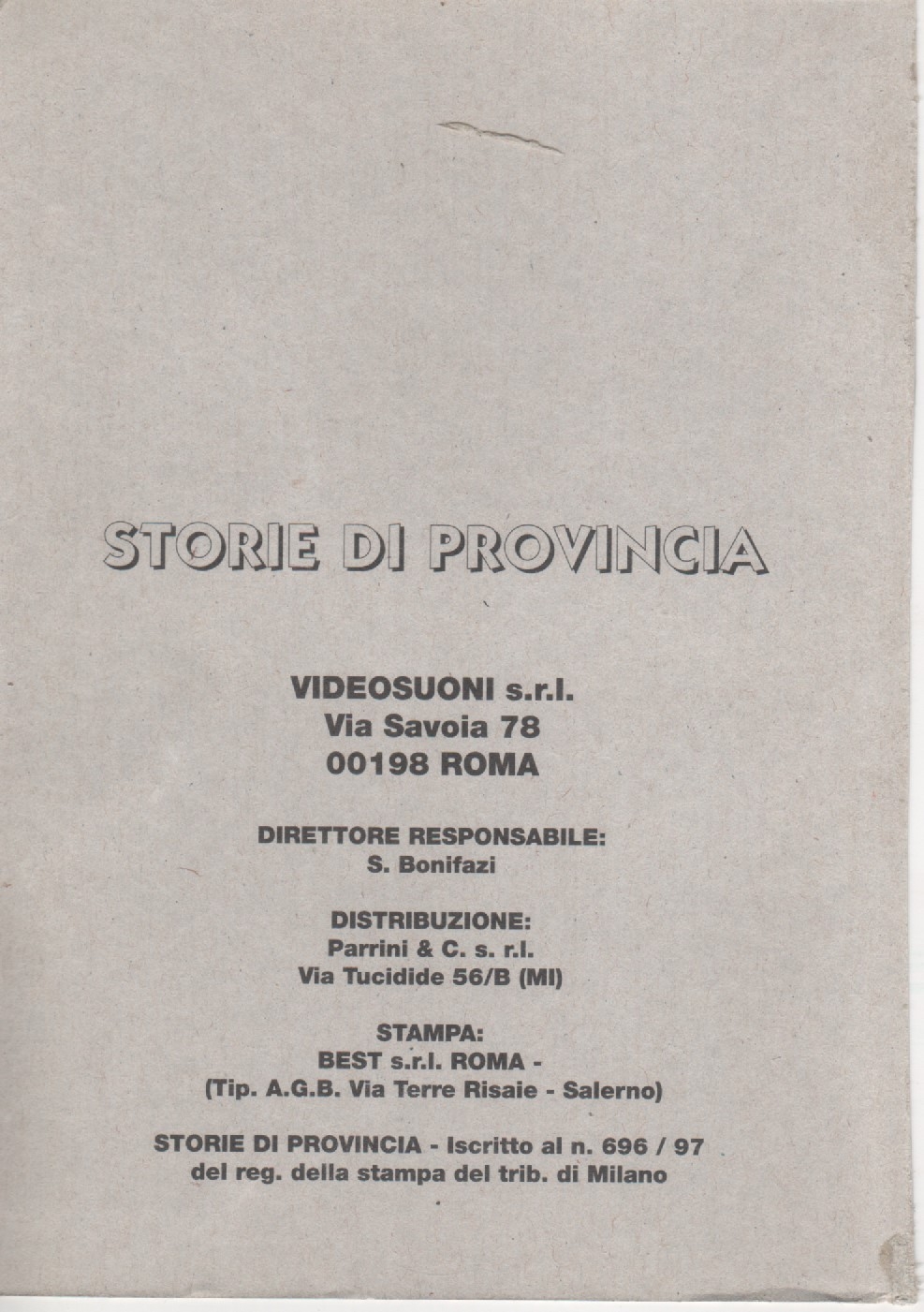 Storie di Provincia 8 [Italian] 1